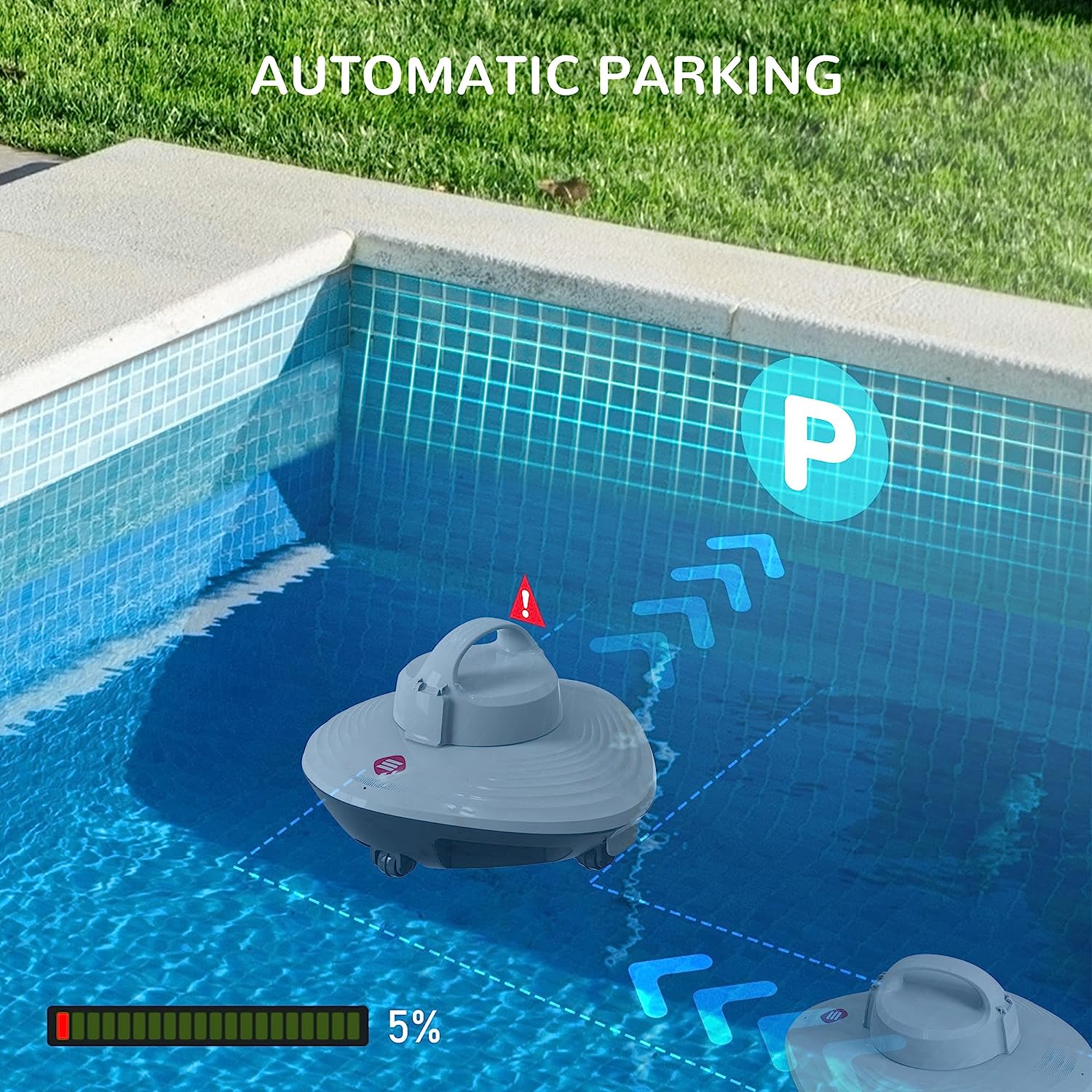 Seauto Roker Plus Cordless Pool Vacuum, Robotic Pool Cleaner